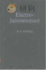 Electroluminescence     PDF电子版封面     