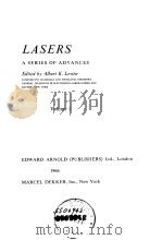 LASERS Volume 1     PDF电子版封面    Albert K.Levine 