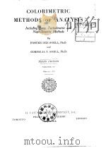 Colorimetric Methods of Analysis Vol.4     PDF电子版封面     