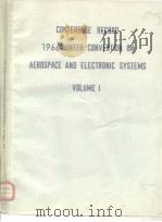 1966 WINTER CONVERTION ON AEROSPACE AND ELECTRONIC SYSTEMS VOL.1     PDF电子版封面     