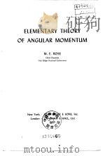 Elementary Theory of AngularMomentum     PDF电子版封面     