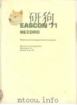 EASCON'71 record ;Electronics and Aerospace systems     PDF电子版封面     