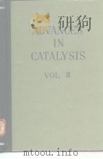 Advances in Catalysis Vol.3     PDF电子版封面     