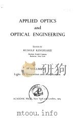 Applied optics and optical engineering.     PDF电子版封面     