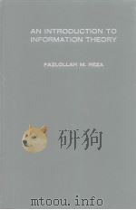 AN INTRODUCTION TO INFORMATION THEORY     PDF电子版封面     