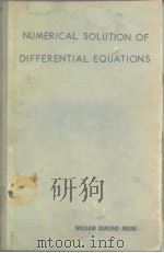 NUMERICAL SOLUTION OF DIFFRENTIAL EQUATIONS     PDF电子版封面     