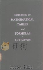 Handbook of mathematical tables and formulas     PDF电子版封面     