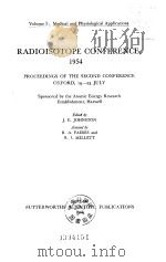 RADIOISOTOPE CONFERENCE，1954     PDF电子版封面     