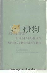 Applied Gamma-ray Spectrometry     PDF电子版封面     