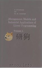 Management models and industrial applications of lineaprogramming VOL.1     PDF电子版封面     