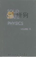 SOLID STATE PHYSICS VOLUME 15     PDF电子版封面     