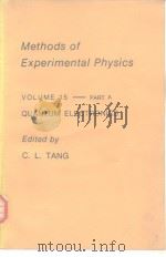 Methods of ExperimentalPhysics Vol.15——PART A QUANTUM ELECTRONICS     PDF电子版封面  0124759157   