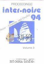 PROCEEDINGS inter·noise94 Noise Quantity and Quality Volume3     PDF电子版封面     