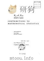CONTRIBUTIONS TO MATHEMATICAL STATISTICS（ PDF版）