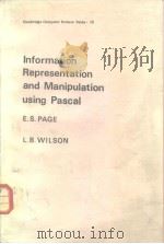 Information Representation and Manipulation using Pascal     PDF电子版封面  0521249546   