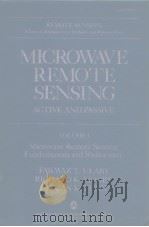 Microwave Remote Sensing Volume I     PDF电子版封面  0201107590   