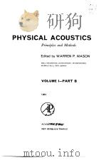 Physical acoustics Vol.1 Part.B Methods and device     PDF电子版封面     