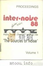 PROCEEDINGS INTER·NOISE 88 “The Sources of Noise” VOL.1-3     PDF电子版封面     