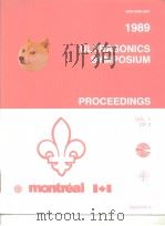1989 ULTRASONICS SYMPOSIUM PROCEEDINGS vol.1     PDF电子版封面     