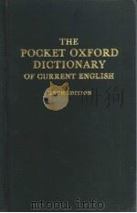 THE POCKET OXFORD DICTIONARY OF CURRENT ENGLISH  袖珍牛津辞典     PDF电子版封面     