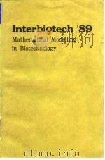 International Symposium on biotechnology(1989:Bratislava)Interbiotech'98:mathematical modelling     PDF电子版封面     