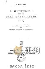 AUSKUNFTSBUCH FUR DIE CHEMISCHE INDUSTRIE 18.Auflage     PDF电子版封面     