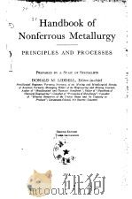 Handbook of Nonferrous Metallurgy PRINCIPLES AND PROCESSES     PDF电子版封面     
