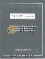 NCHRP Report 436  Guidance for Communicating the Economic Impacts of Transportation Investments     PDF电子版封面     