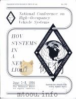 HOV Systems in a New Light:7th National Conference on High-Occupancy Vehicle Systems     PDF电子版封面     