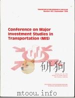 Conference on Major Investment Studies in Transportation (MIS)     PDF电子版封面     