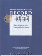 No.1540 Recent Research in Pavement Performance     PDF电子版封面  0309059208   