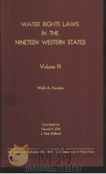 WATER RIGHIS LAWS IN THE NINETEEN WESTERN STATES     PDF电子版封面     