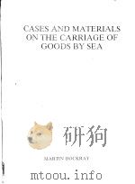 CASES AND MATERIALS ON THE CARRIAGE OF GOODS BY SEA     PDF电子版封面     