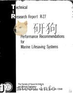 Performance Recommendations for Marine Lifesaving Systems（ PDF版）