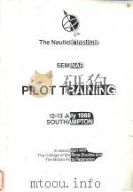 The Nautical Institute SEMINAR PILOT TRAINING     PDF电子版封面     