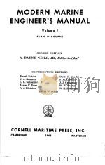 MODERN MARINE ENGINEER‘S MANUAL Volume Ⅰ 1 SAFETY AND FIRST AID     PDF电子版封面     