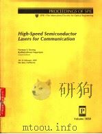 High-Speed Semiconductor Lasers for Communication     PDF电子版封面  0819424498  Norman S. Kwong  Radhakrishnan 