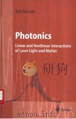 Photonics     PDF电子版封面    Ralf Menzel 