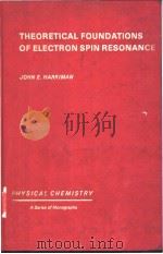 THEORETICAL FOUNDATIONS OF ELECTRON SPIN PESONANCE     PDF电子版封面  0123263506  JOHN E. HARRIMAN 