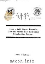Lead-Acid Starter Batteries Used for Motor Cars & Internal Combustion Engines     PDF电子版封面     