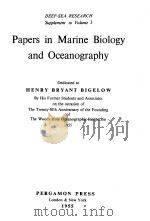 Papers in Marine Biology and Oceanography     PDF电子版封面     