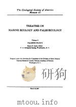 TREATISE OF MARINE ECOLOGY AND PALEOECOLOGY Volume 2 PALEOECOLOGY     PDF电子版封面     