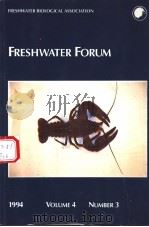 FRESHWATER FORUM VOLUME 4 NUMBER 3 1994     PDF电子版封面     