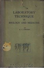 LABORATORY TECHNIQUE IN BIOLOGY AND MEDICINE（ PDF版）