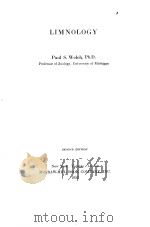 LIMNOLOGY SECOND EDITION     PDF电子版封面     