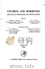 VITAMINS AND HORMONES ADVANCES IN RESEARCH AND APPLICATIONS Volume 20     PDF电子版封面     