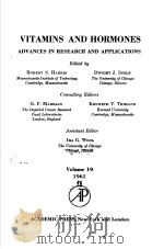 VITAMINS AND HORMONES ADVANCES IN RESEARCH AND APPLICATIONS Volume 19（ PDF版）