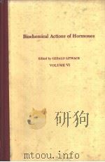 Biochemical Actions of Hormones VOLUME Ⅵ     PDF电子版封面     