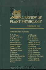 ANNUAL REVIEW OF PLANT PHYSIOLOGY VOLUME 37     PDF电子版封面  0824306376   