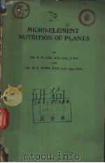 MICRO-ELEMENT NUTRITION OF PLANTS     PDF电子版封面     